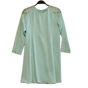 CeCe By Cynthia Steffe Mint Green Lace Shoulder Dress Size 4‎